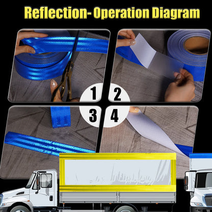 CE DOT-C2 Hochfestes Reflektorband Hochviskose Wasserdichte Sicherheitswarnaufkleber LKW-Anhänger-Fahrrad-Warnbänder