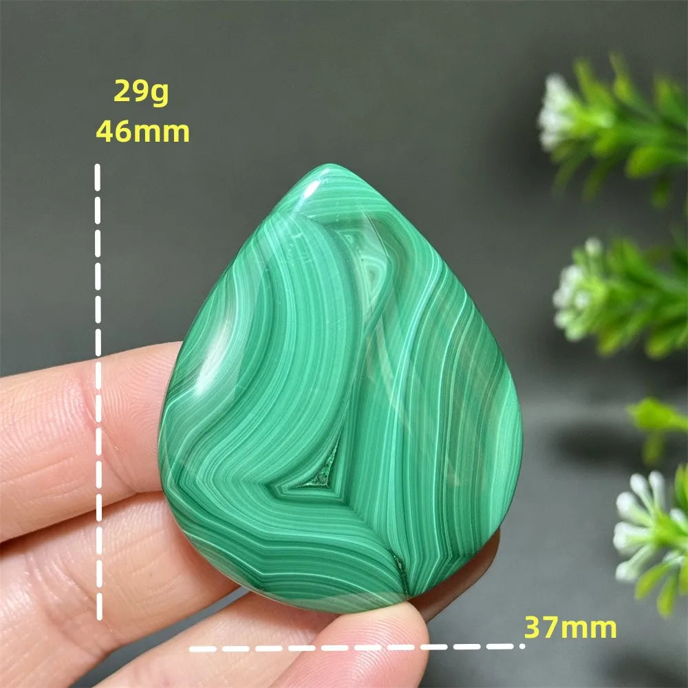 Natürlicher, hochwertiger Malachit in Tropfenform, zum Polieren, DIY, Quarz, Energietherapie, Meditation, Reiki, Hexerei, Heimdekoration, Geschenk