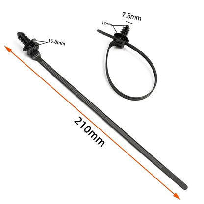 10/20/50/100/200 Stück Nylon-Kabelbinder mit Selbstverriegelung für die Kfz-Anwendung – Kabelbinder und Kabelbündelhalter für Autozubehör