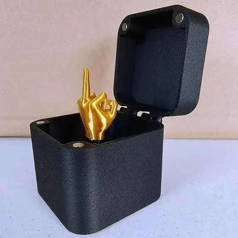 Aus der Box Pop-up Mittelfinger Geschenkbox Kreativer Schreibtisch Home Decor Geschenke Mittelfinger Neuheit Weihnachten Lustiger Streich Geschenk2025