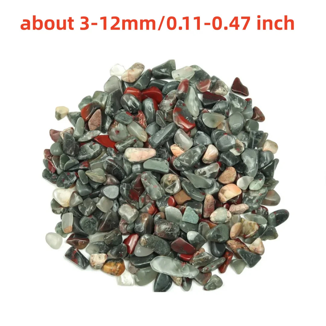 3–12 mm afrikanische Blutstein-Kristallchips, afrikanische Blutstein-Mini-Kieschips, halbgetrommelte Kristallchips, afrikanischer Blutstein