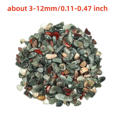 3–12 mm afrikanische Blutstein-Kristallchips, afrikanische Blutstein-Mini-Kieschips, halbgetrommelte Kristallchips, afrikanischer Blutstein
