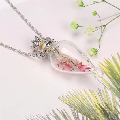 Mode Glas Parfüm Ätherisches Öl Flasche Anhänger DIY frauen Parfüm Wunsch Knochen Asche Lanugo Duft Enhancer Halskette