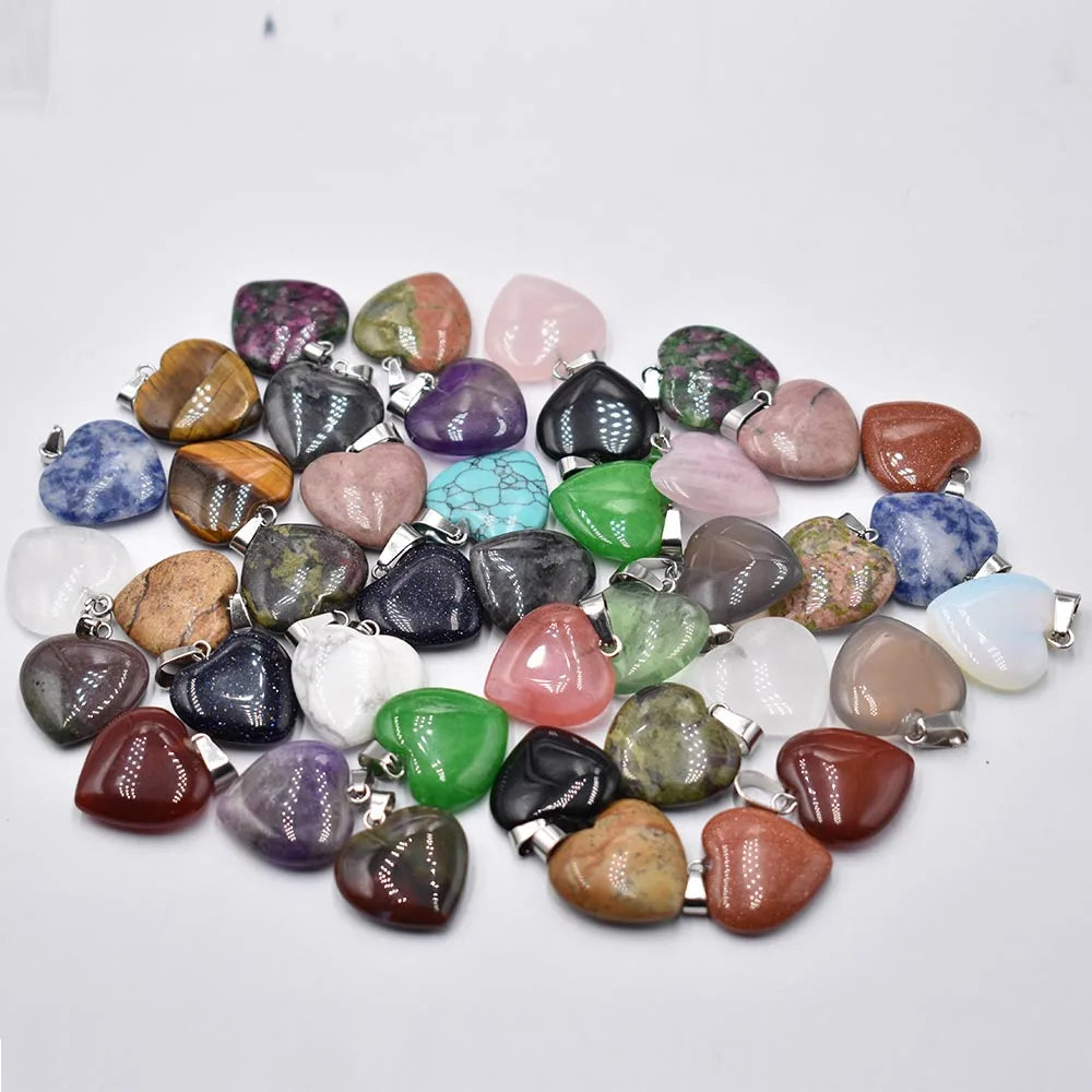Großhandel 50 teile/los Mode 20mm herz naturstein amazonit charms anhänger für schmuck machen Kostenloser versand