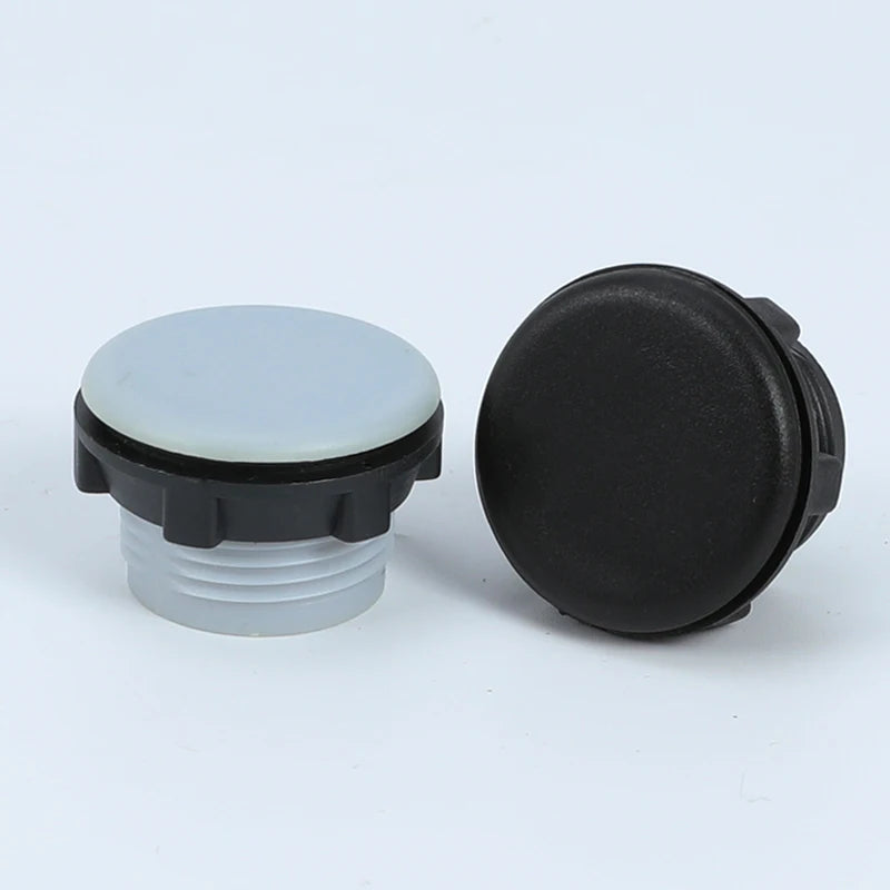 10 Stück 16/22/30 mm Nylon-Knopfstopfen mit großem Panel und Gewinde zum Einschrauben, wasserdicht, rundes Loch, verstopfte Kappe, Lochstopfen, Knopfstopfen