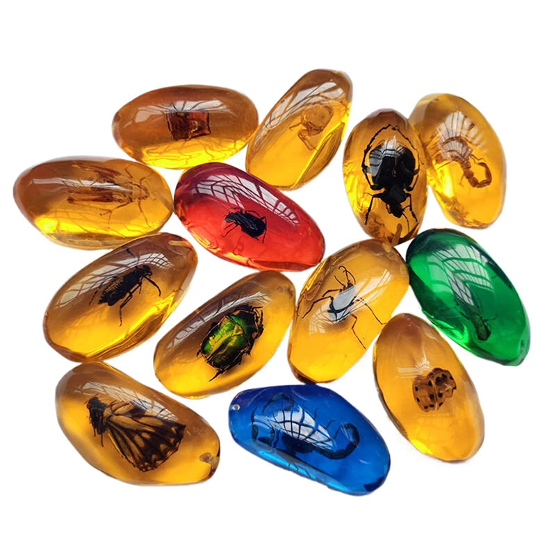 Insekten Bernstein Edelstein DIY Handwerk Geschenk Insekten Bernstein Edelstein Skorpion natürliche und mineralische Steine Home Decor