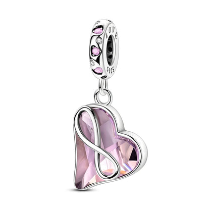 Heißer Verkauf 925er Sterlingsilber, rotes Herz und Pfeil, baumelnder Charm und blauer Murano-Glas-Delfine-Anhänger, passend für Armband, Modeschmuck