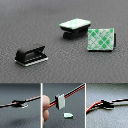 Klemme Draht Organizer Selbstklebende Feste Unmarkierte Draht Clip Punch-freies Desktop Auto Büro Wand Clip Halter Zubehör