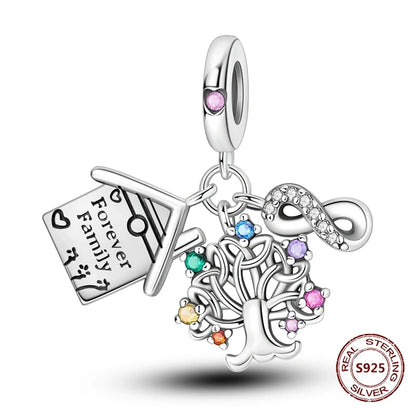 Gelber Sonnenblumen-Charm aus 925er Silber, Original-Zirkon, Kolibri, Einhorn-Charms, passend für Armbänder, DIY-Schmuck für Frauen, Hochzeitsgeschenk