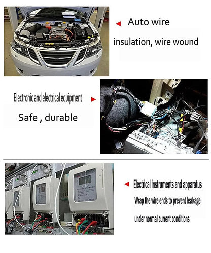 15 Meter hitzebeständiges, flammhemmendes Klebeband, selbstklebendes Coroplast-Gewebeband für den Schutz von Kabelbäumen im Auto