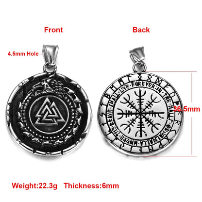 Edelstahl Viking Nordischer Anhänger für Halskette DIY Zubehör Schmuckherstellung Erkenntnisse Männer Charm Supplies Punk Axt
