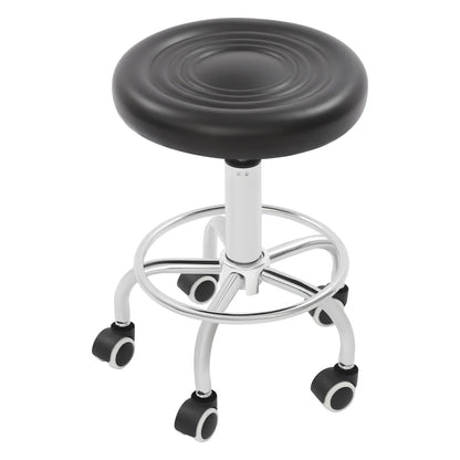 360 °   Drehbarer Barhocker, Bürohocker mit Rollen, Drehstuhl Höhenverstellbar 45-57 cm, Tragfähigkeit 150 kg