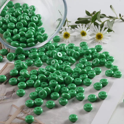 50/100 stücke 3x6mm Neue Glas Seed Bead Abacus Form Spacer Lose Perlen für DIY Schmuck Machen armband Halskette Charms Zubehör