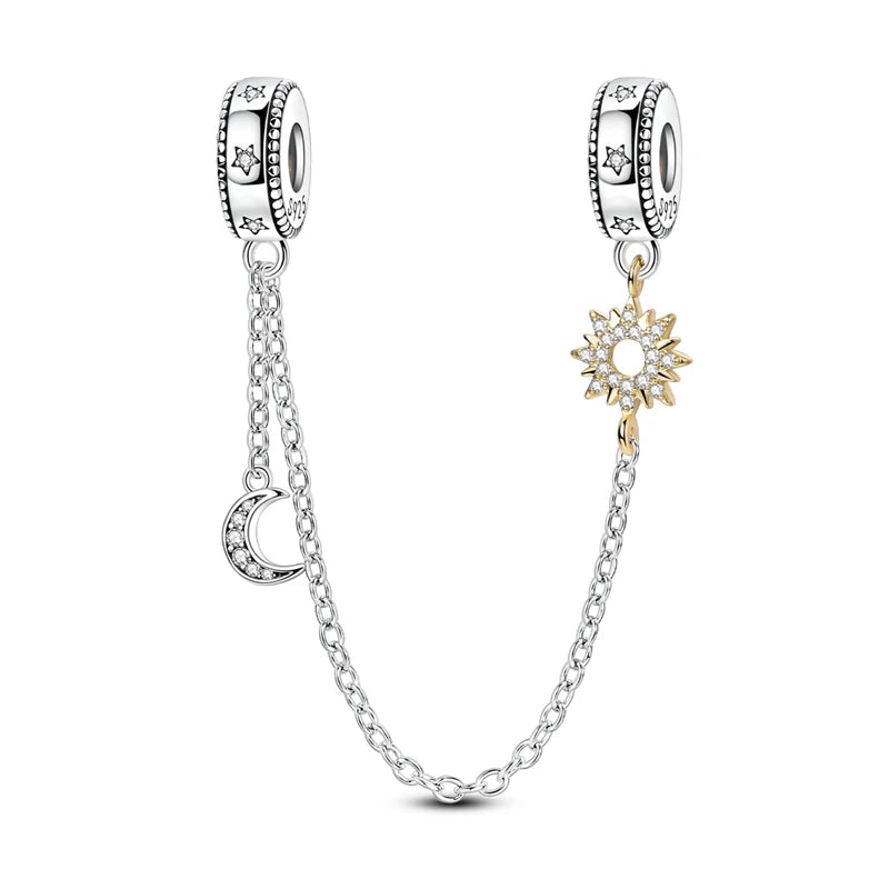 Sicherheitskette Libelle Schmetterling 925er Sterlingsilber Original Marienkäfer Kolibri Charm DIY Schmuckherstellung für Armband Armreif