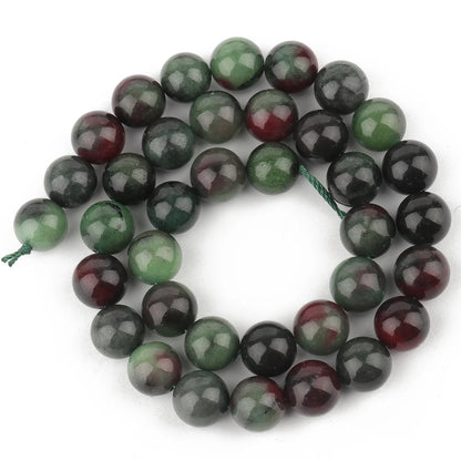 6/8/10mm Naturstein Saphir Farbe Jade Perlen blau runde lose Perlen für Schmuck herstellung liefert DIY Charms Armbänder 15''