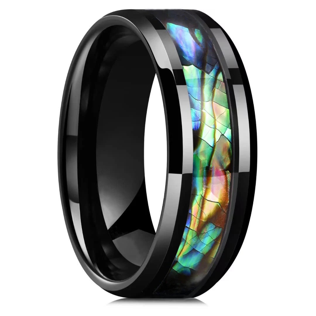Mode Wikinger Baum des Lebens Edelstahl Abalone Muschel ringe für Männer Odin Norse Wikinger Runen ringe Retro Amulett Schmuck Geschenk