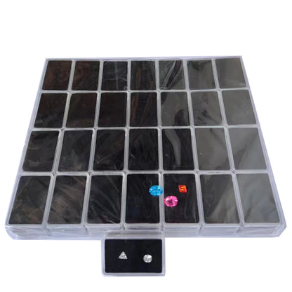 50 Stück lose Diamant-Aufbewahrungsbox, transparenter Edelstein-Organizer, Charm-Halter, Perlenbehälter, Piercing-Schmuck, Edelstein-Display-Box