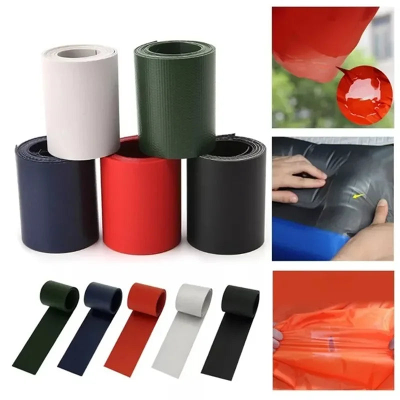 1/4x 100x5cm PVC-Reparaturpflaster für Schlauchboote, Kajaks, Beiboote, spezielles Reparaturwerkzeug, Reparaturband für Pool-Gummiboote