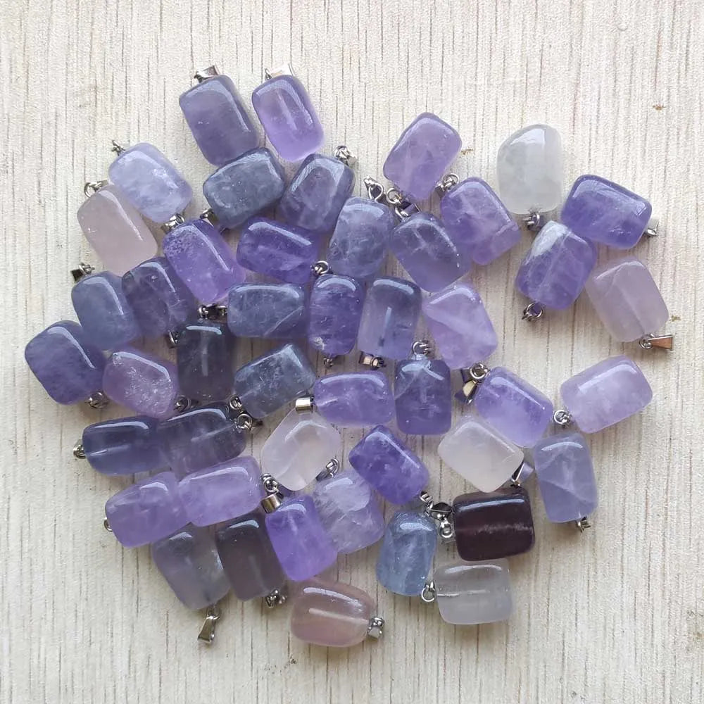 Großhandel 50 teile/los 2025 heißer verkauf trendy Verschiedene Naturstein Gemischt Unregelmäßige form anhänger charms schmuck
