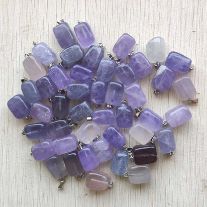 Großhandel 50 teile/los 2025 heißer verkauf trendy Verschiedene Naturstein Gemischt Unregelmäßige form anhänger charms schmuck