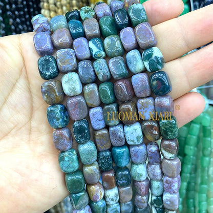 Natürliche Stein 8x12MM Unregelmäßige Raw Grün Taiwan Jade Jaspis Lose Spacer Perlen für Schmuck Machen Diy Armband zubehör 15''