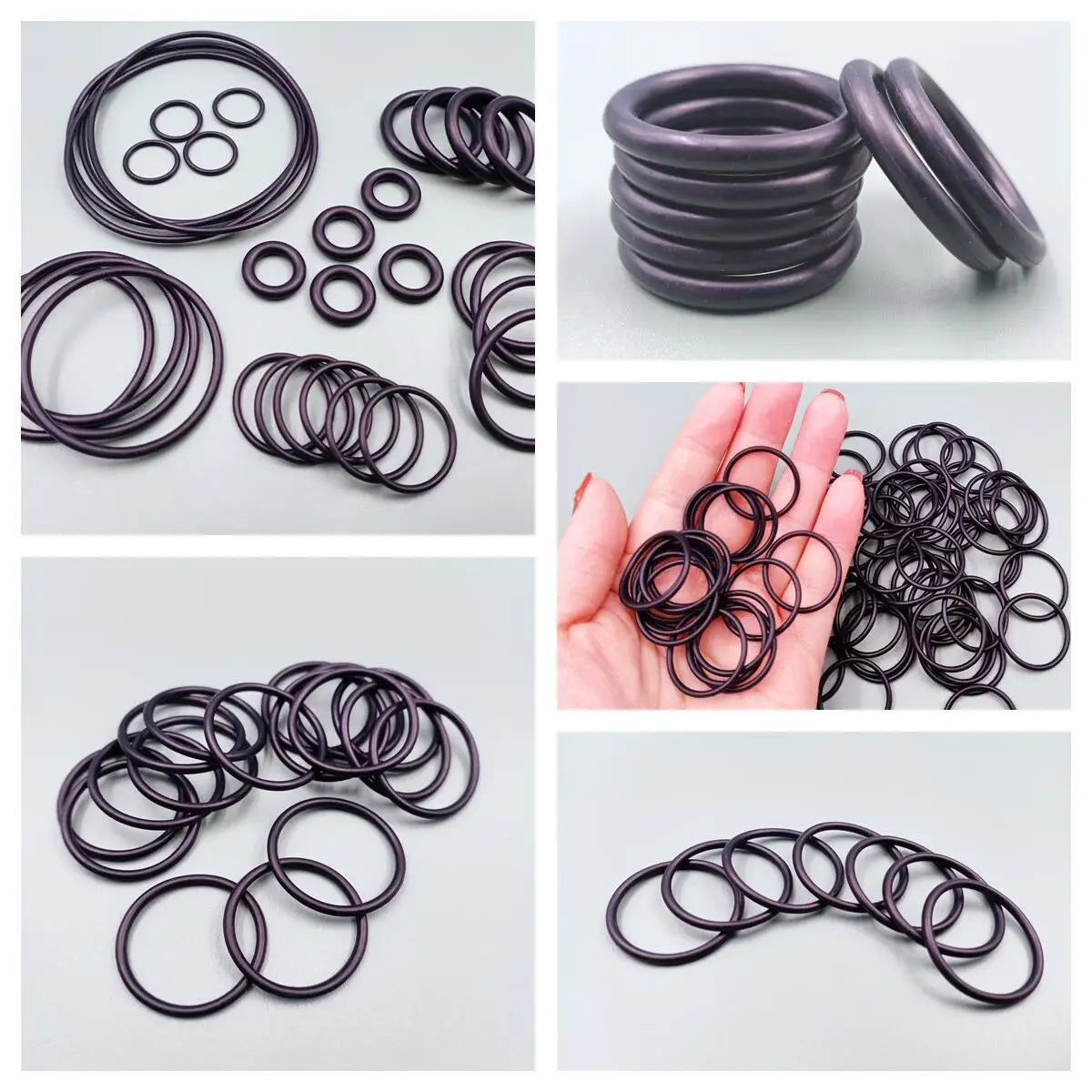 500 Stück NBR-O-Ringe, Durchmesser 1 mm, Außendurchmesser 11–52 mm, öl- und hitzebeständige Dichtungsringe für die Autoreparatur, Rohr- und Gasdichtungsverbindungen
