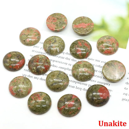 5 teile/los Natürliche Stein Cabochon Spacer 6 8 10 12 14 16 18 20 25mm Runde Cabochons Cameo für DIY Schmuck Zubehör