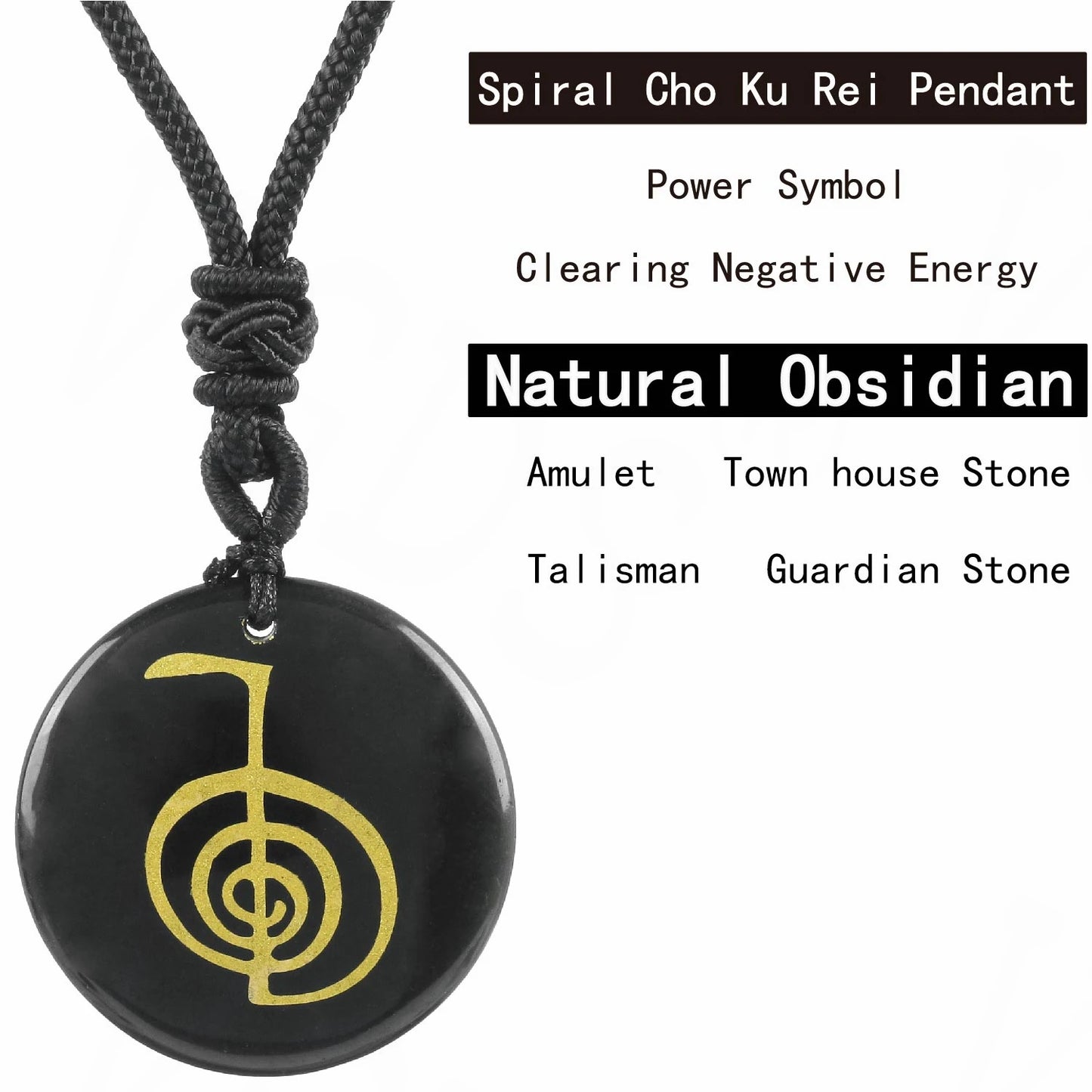 Heißer natürlicher Kristall quarz cho ku rei Reiki Energie symbol Anhänger alte spirituelle Heilung Halsketten Anhänger Frauen Mann Schmuck
