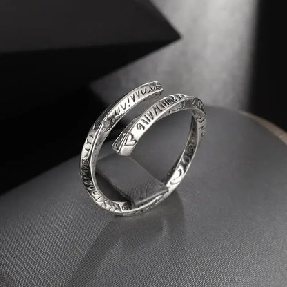 Retro Poseidon Kompass Ring versilbert Hexagramm Öffnung verstellbarer Ring Männer und Frauen Hip-Hop Trend Schmuck Geschenk