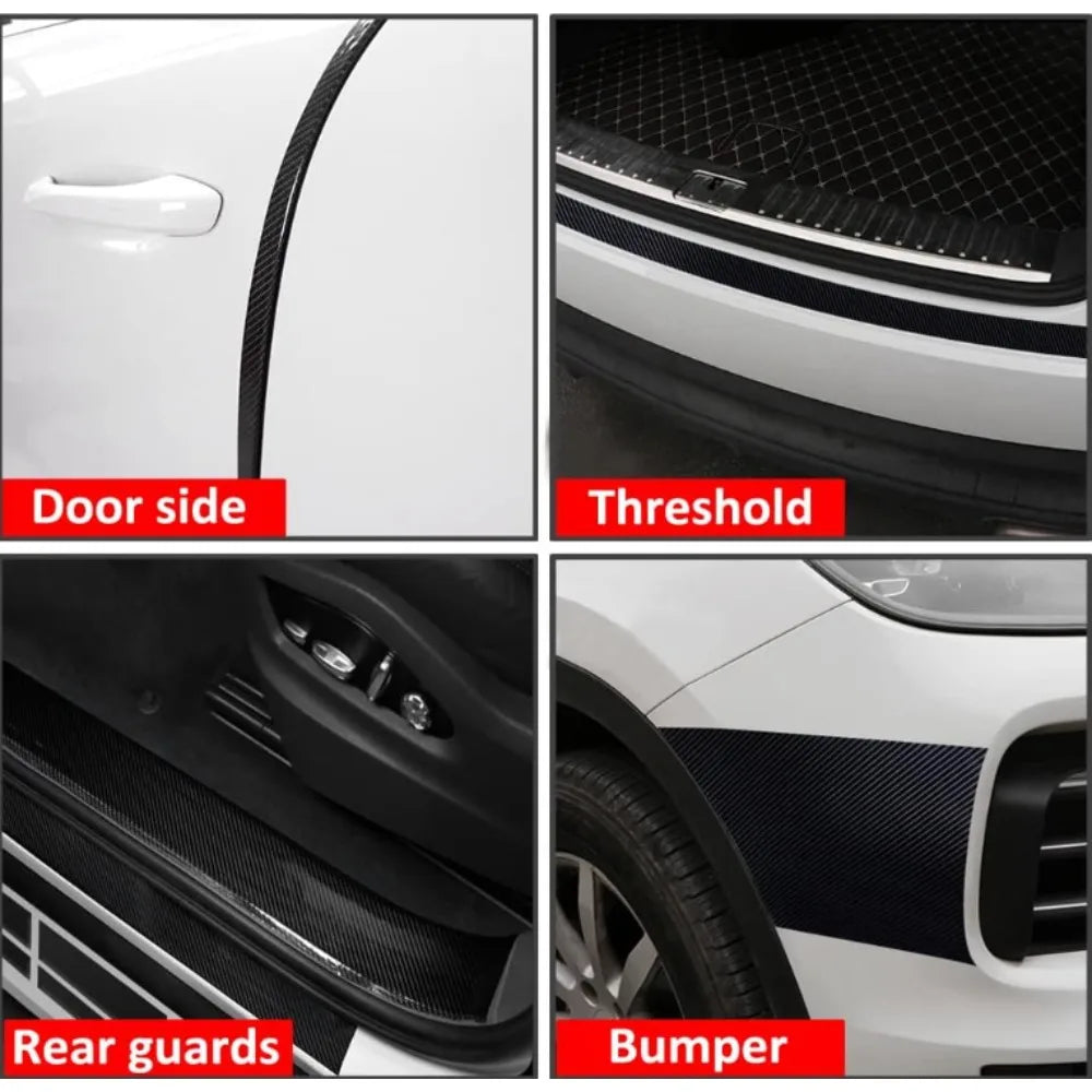 Nano Carbon Faser Auto Körper Film DIY Paste Schutz Streifen Auto Tür Sill Wasserdichte Schutz Film Seite Spiegel Anti Scratch Band