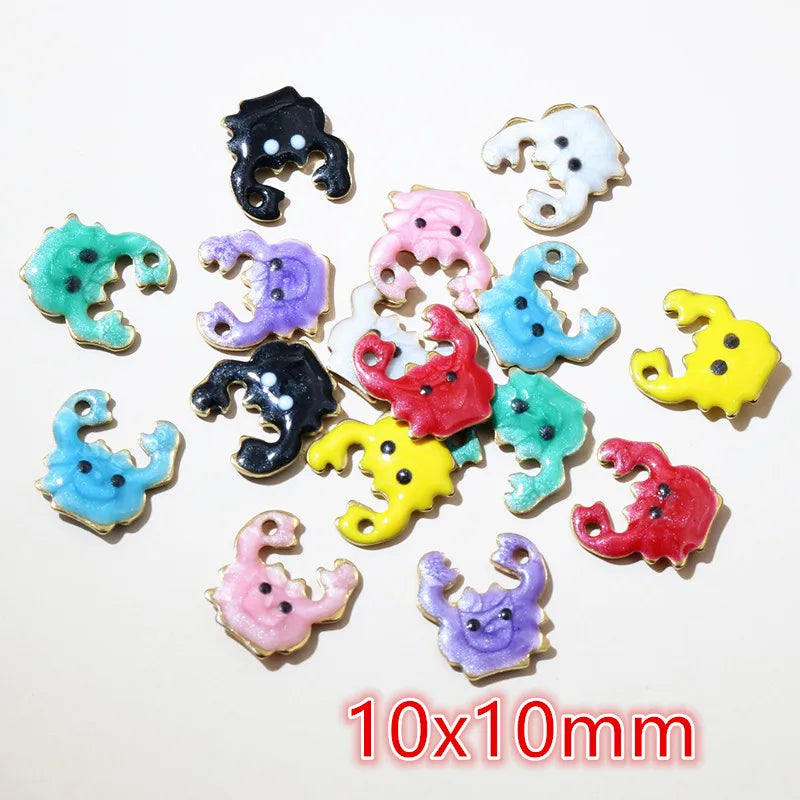 20 Stück Ozean Meeres tiere Krabben Seestern Riff Fisch Klavier Emaille Anhänger Charm Edelstahl DIY Schmuck Making Zubehör