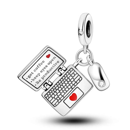 925er Silber vergoldete baumelnde Charms-Perlen für Original-Armbänder, DIY-Modeschmuckherstellung