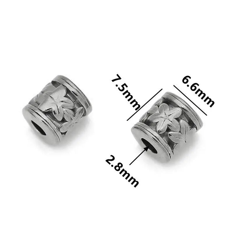 5 teile/los Edelstahl Gold Farbe Lose Rohr Große Loch Spacer Perlen für DIY Armbänder Halskette Schmuck Machen Liefert Finden