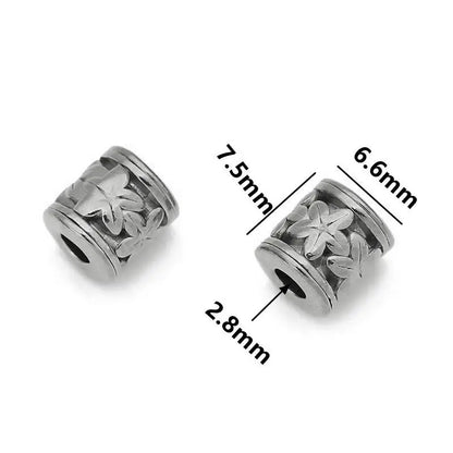 5 teile/los Edelstahl Gold Farbe Lose Rohr Große Loch Spacer Perlen für DIY Armbänder Halskette Schmuck Machen Liefert Finden