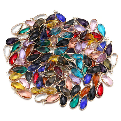 5 teile/los Teardrop Kristall Glas Anhänger Charms für Paare Armband Ohrringe Schmuck Machen Liefert DIY Halskette Ornamente