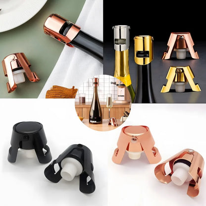 Tragbare Edelstahl Champagner Funkelnden Stopper Abdichtung Flasche Kappe Wein Flasche Stopper Wein Bier Flasche Kork Stecker