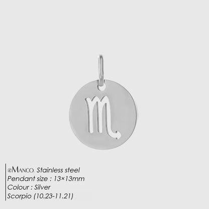 eManco Edelstahl-Skelett mit 12 Sternzeichen, Charm, DIY, Damenmode, Halskette, Schmuck, Zubehör, Herstellung, 48 Stunden Versand
