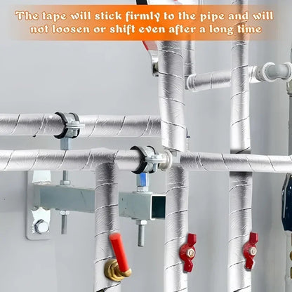 10M Foliertes Fiberglas Rohr Isolierung Wrap Band Selbstklebende Wasser Rohr Wrap Isolierung Hülse Für Outdoor Indoor Rohr Hülse