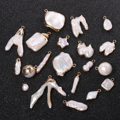 1 stücke Natürliche Süßwasser Perle Anhänger Exquisite Unregelmäßige Barock Geformt Für Schmuck Machen DIY Halskette Armband Zubehör