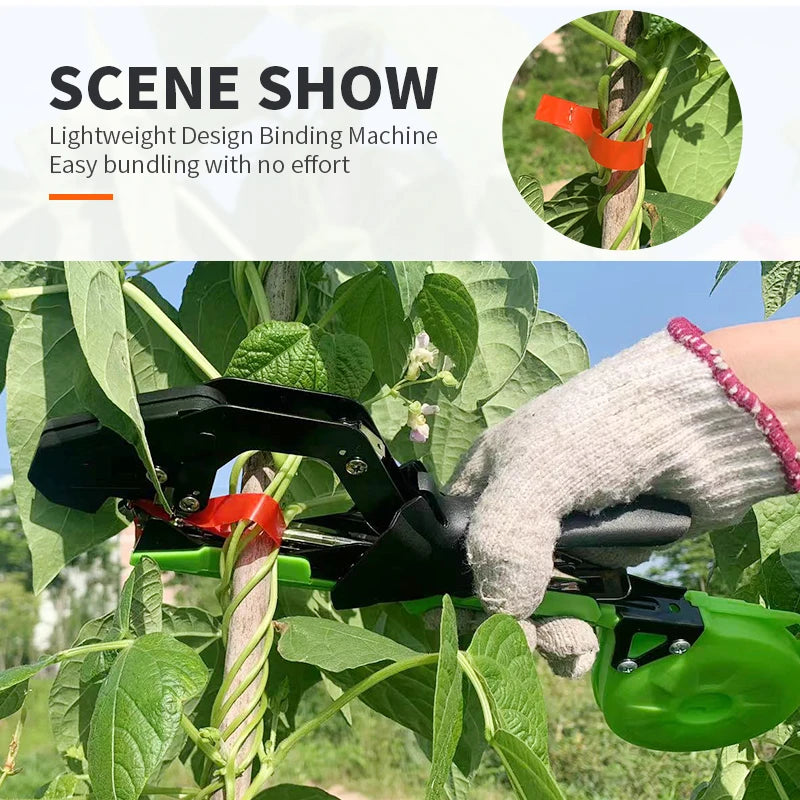 Onnfang Garten-Handbindemaschine, Pflanze, leicht, Gartengeräte, Pflanzenband-Werkzeug für Gemüse, Trauben, Tomaten, Gurken, Garten