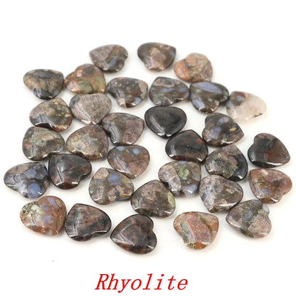 Viele Großhandel Edelstein Herzform LIEBE 20 MM Natürliche Kristall Amethyst Achat Perle Heilung Reiki Naturstein Geschenk Liefert
