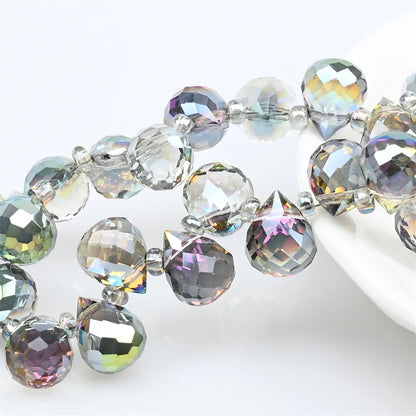Österreich AB Farbe Kristall Erdbeere Perlen 10*8mm Glänzende Facettierte Glas Perlen für Schmuck Machen DIY Hochzeit Kleid zubehör