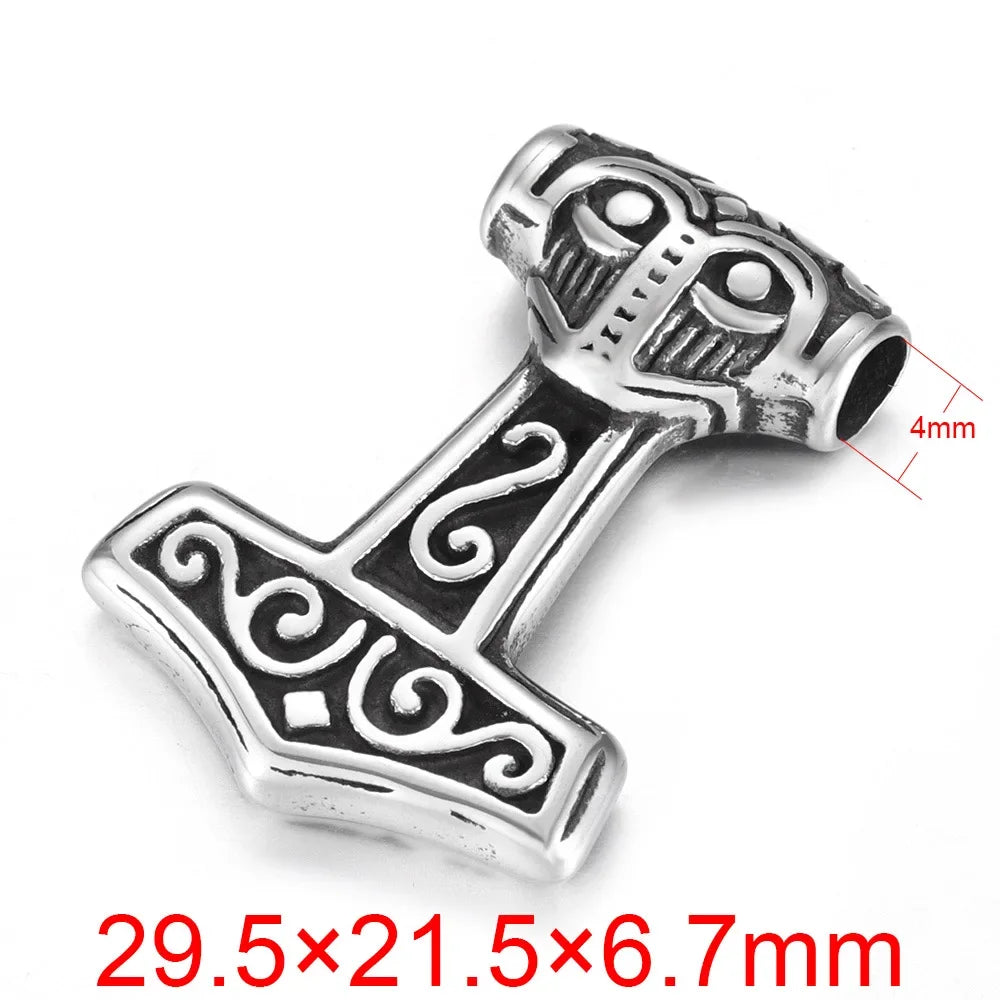 Edelstahl Viking Nordischer Anhänger für Halskette DIY Zubehör Schmuckherstellung Erkenntnisse Männer Charm Supplies Punk Axt
