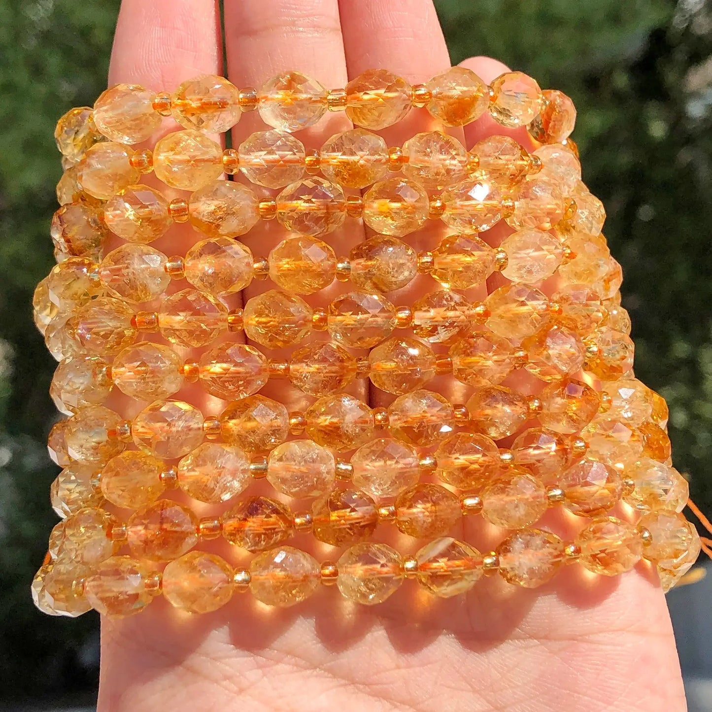 8x7mm AAA Facettierte Ovale Stein Natürliche Citrin Spacer Perlen Für Schmuck Machen DIY Armbänder Zubehör 7,5 zoll
