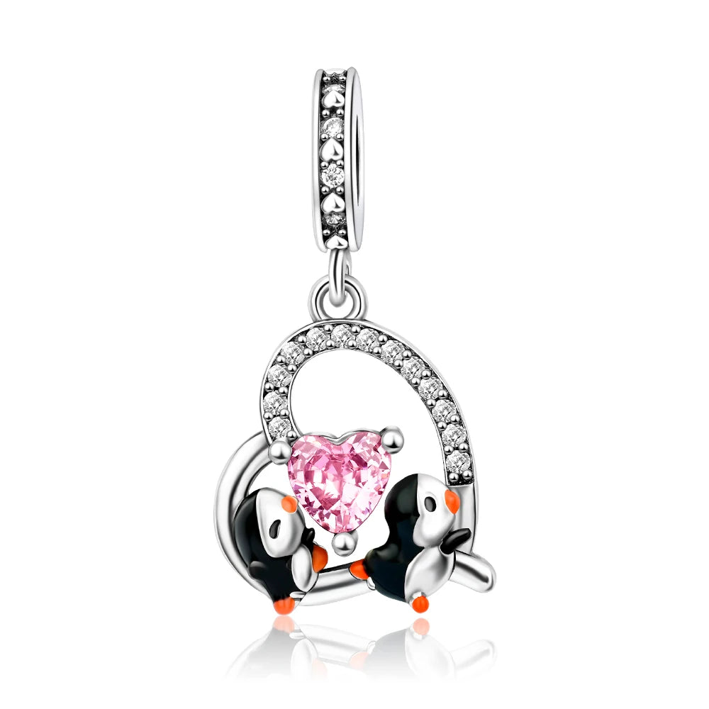 Tier-Serie, 925er-Sterlingsilber, Giraffe, Kamel, Gans, Orang-Utan, Affe, Siegel-Charm, passend für DIY-Armbänder, Halsketten, edler Schmuck, Geschenke