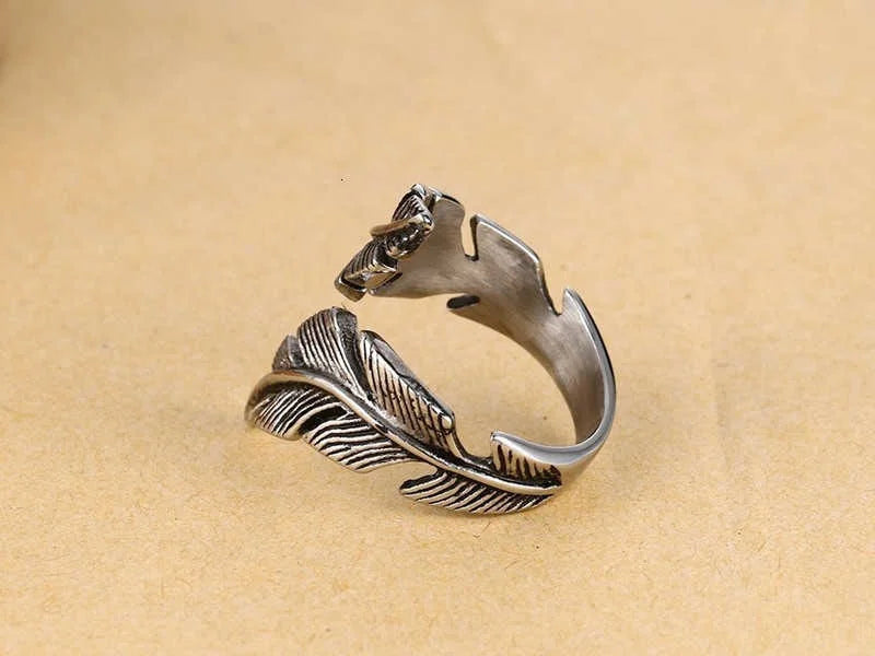Vnox Vintage-Federring für Herren, Schmuck, Edelstahl, Biker-Stil, Handpolieren, US-Größe 7, 8, 9, 10, 11, 12