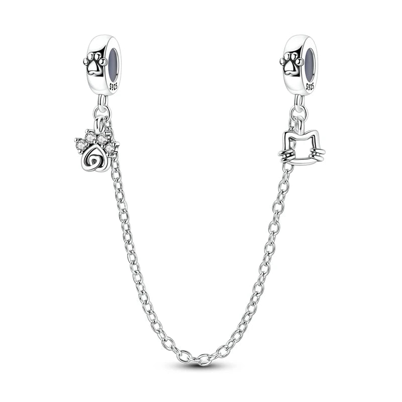 Sicherheitskette Libelle Schmetterling 925er Sterlingsilber Original Marienkäfer Kolibri Charm DIY Schmuckherstellung für Armband Armreif