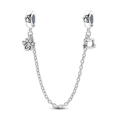 Sicherheitskette Libelle Schmetterling 925er Sterlingsilber Original Marienkäfer Kolibri Charm DIY Schmuckherstellung für Armband Armreif