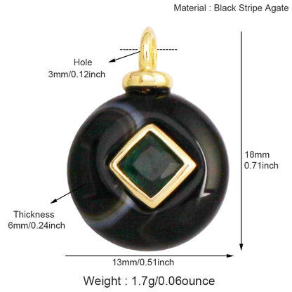 Jade Achat Amethyst Amazonit Wasser Gras Lapis Lazuli Charm Anhänger, 18K echt vergoldet Schmuck für Halskette Handwerk Herstellung S79