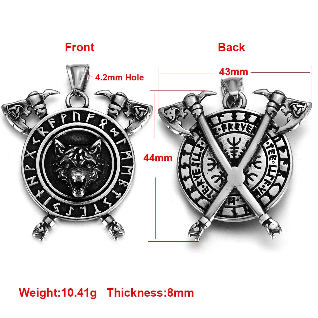 Edelstahl Viking Nordischer Anhänger für Halskette DIY Zubehör Schmuckherstellung Erkenntnisse Männer Charm Supplies Punk Axt